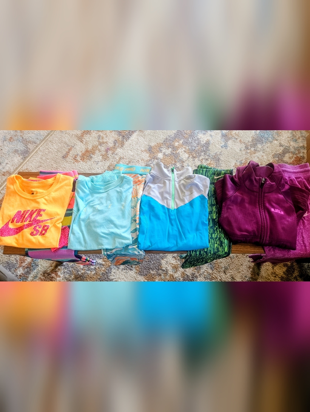 LOT Loved Nike Big Girls Sz Small (7-8) Active - Gray, Pink, Green, Orange